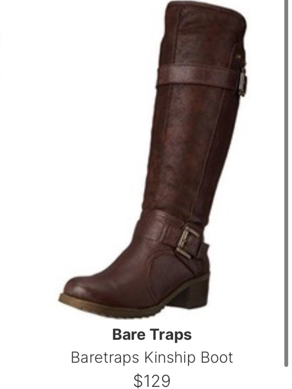 BareTraps Brown Knee-High Riding Boots